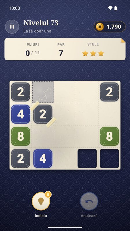 1B Fold: O foaie cu piese numerotate