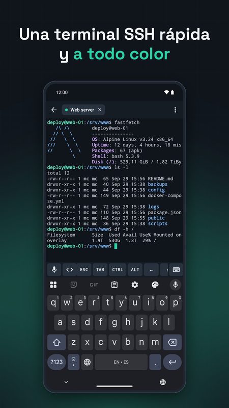 1B Terminal: Una terminal SSH rápida y a todo color