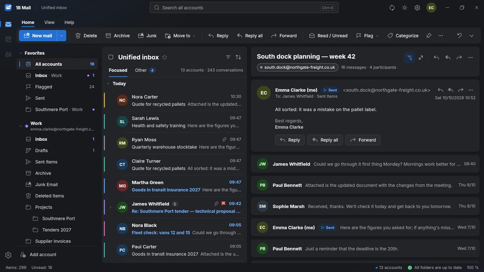 1B Mail: All your accounts in one inbox