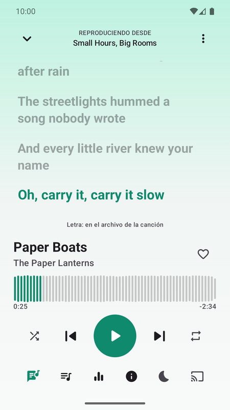 1B Music: Letras sincronizadas
