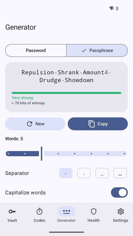 1B Pass: Password and passphrase generator