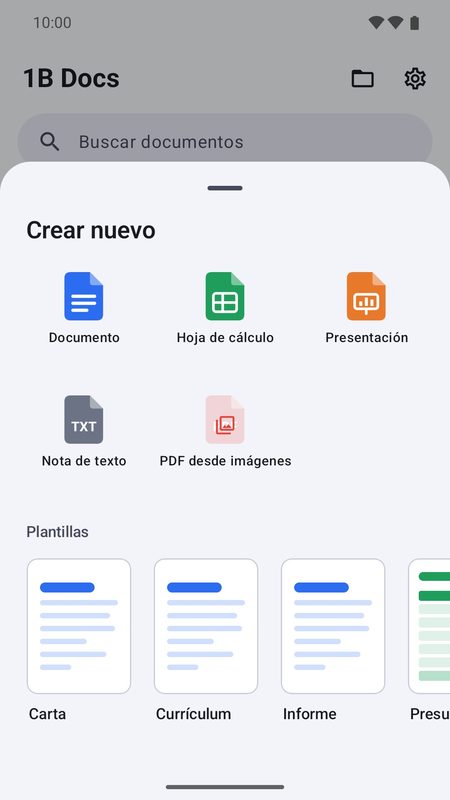 1B Docs: Empieza desde una plantilla