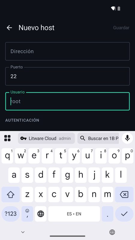 1B Pass: Sugerencias de autocompletado justo arriba del teclado