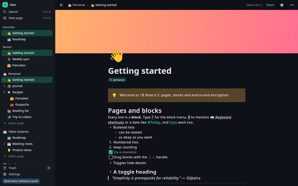 1B Note: Everything is a block